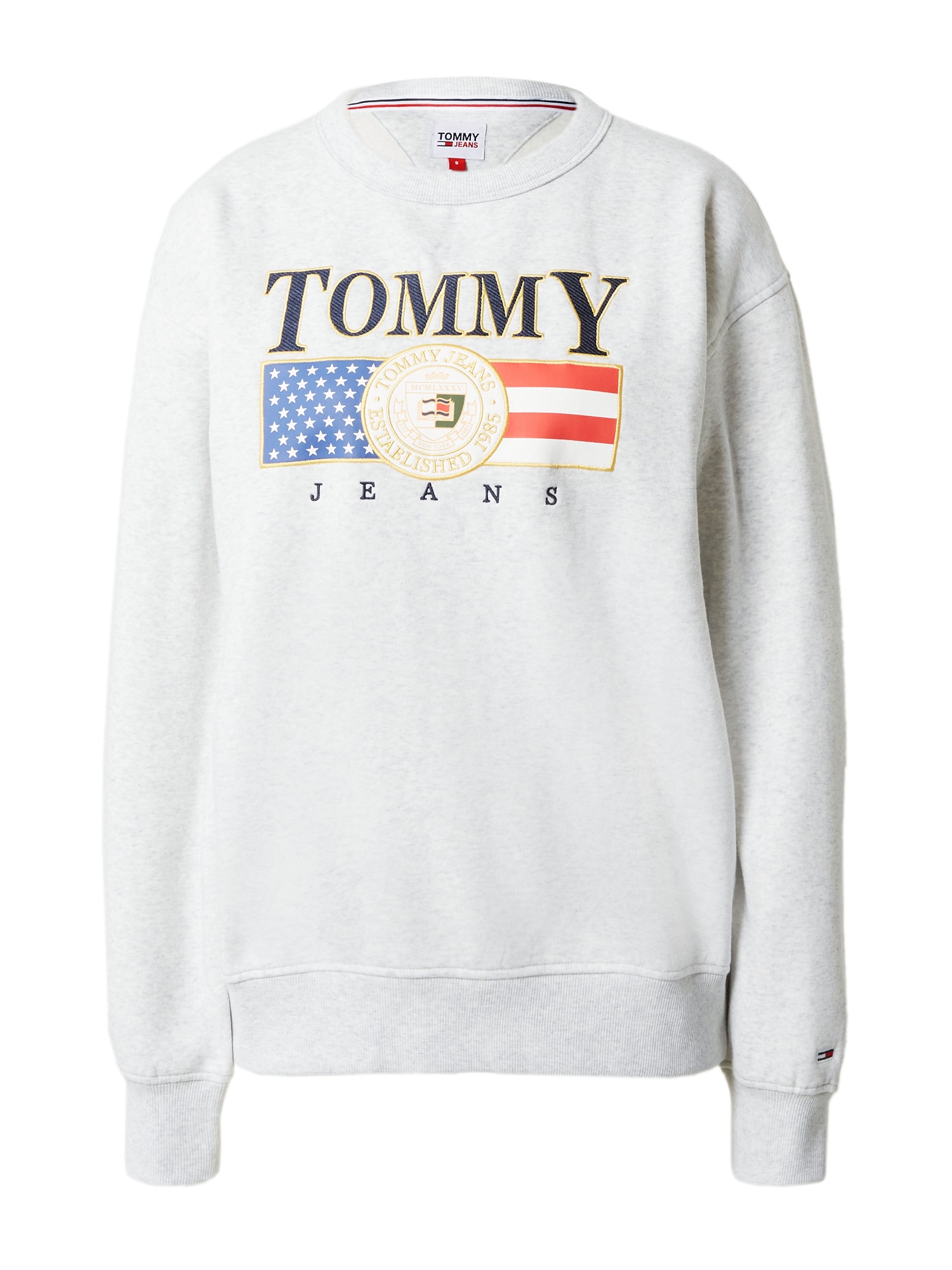 Tommy Jeans Majica  mornarska / zlata / svetlo siva / ognjeno rdeča