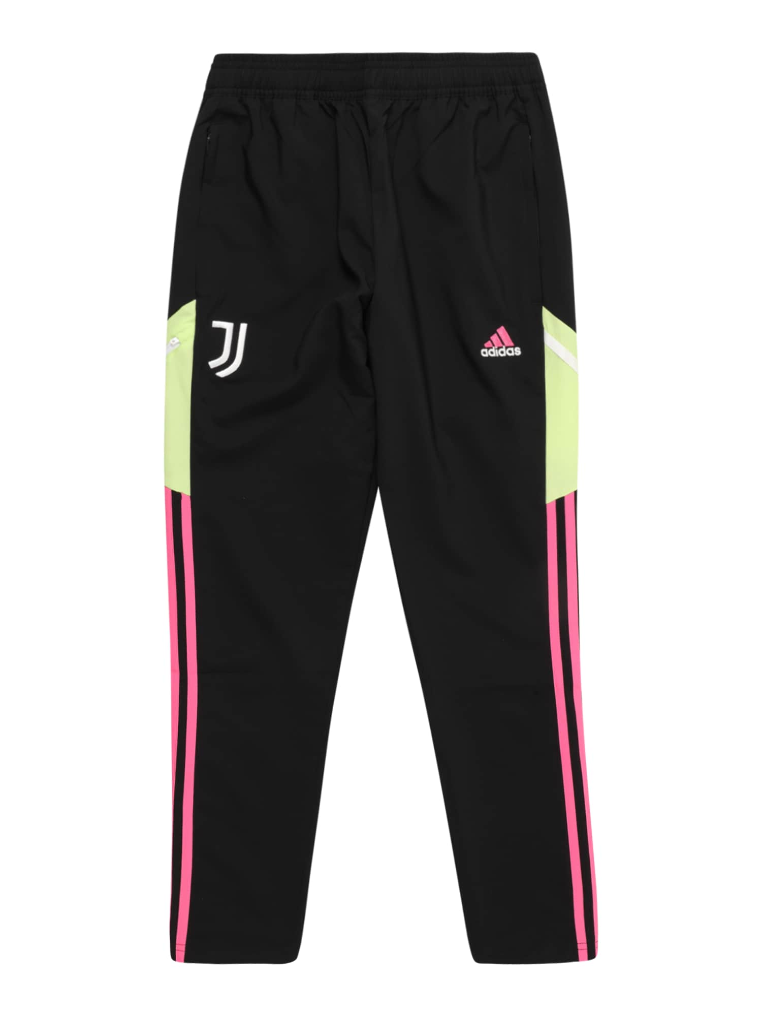 ADIDAS PERFORMANCE Športne hlače 'JUVE'  limeta / roza / črna