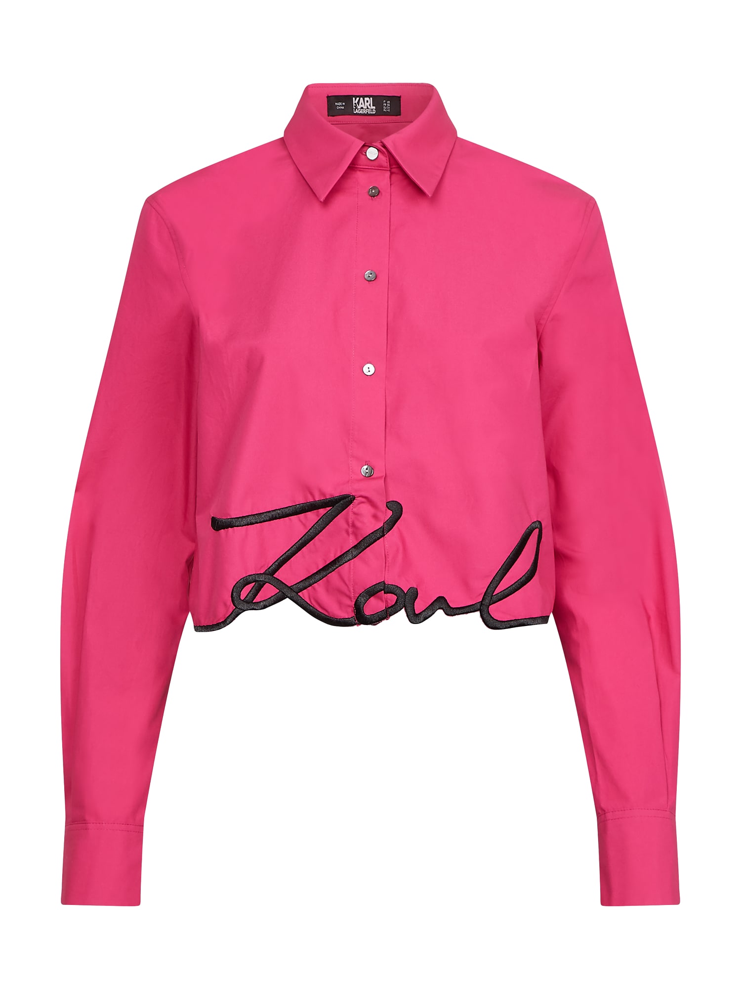 Karl Lagerfeld Bluza  magenta / črna