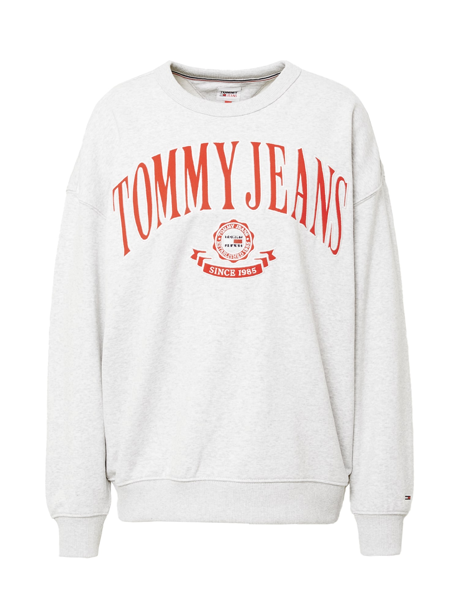 Tommy Jeans Majica  mornarska / pegasto siva / rdeča / bela